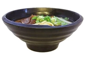 Heavy Duty Round Bowl 56 oz Melamine Japanese Ramen Pho Noodle Soup Swirl Shaped - Picture 1 of 13