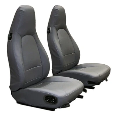 for PORSCHE 911 928 944 968 IGGEE S.LEATHER CUSTOM MADE FIT SEAT COVERS CHARCOAL - Image 1 of 4