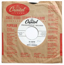 SKEETS McDONALD I'm hurtin' PROMO PROMOTIONAL US 1957 capitol F3833 single SP