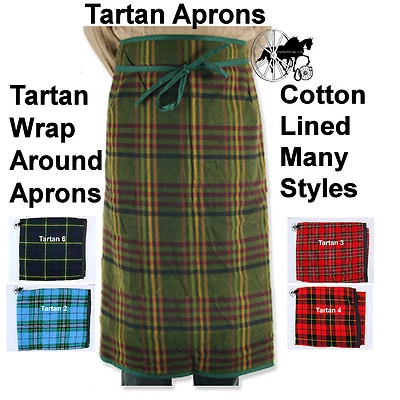 Grembiule guida carrozza tartan cotone foderato avvolgente 8 stili grembiule tartan