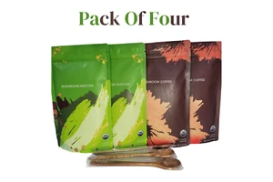 Organic ( Ryze + Matcha ) Pack of 4 - Premium Health & Wellness With Free Spoons - Picture 1 of 1