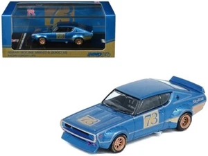NISSAN SKYLINE 2000 GT-R KPGC110 RHD #73 BLUE 1/64 BY INNO IN64-KPGC110RC-BLU - Picture 1 of 1