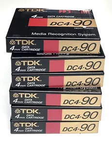 Juego de 6 sistemas de reconocimiento de medios de cartucho de datos TDK DC4-90 nuevo sellado - Imagen 1 de 11