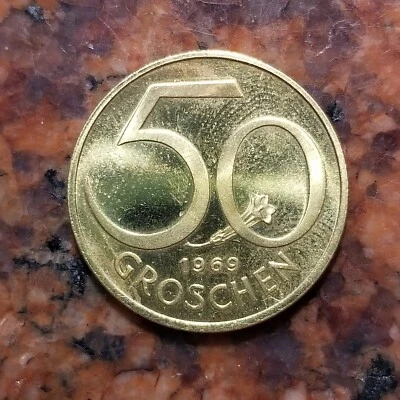 1969 AUSTRIA 50 GROSCHEN COIN - #B1824 - Image 1 of 2