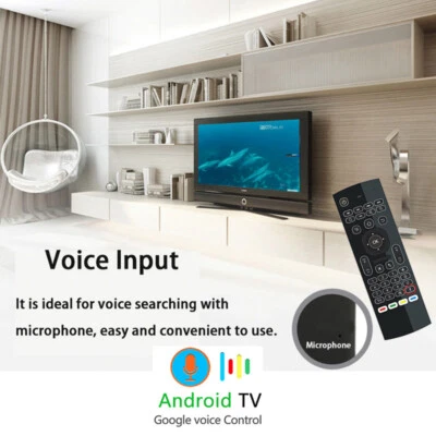 MX3 Voice Keyboard Remote Air Mouse Google Control for Smart Android TV Box PS4 - Image 1 of 4