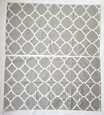 2 fundas Charter Club grises geométricas damasco King 100 % algodón 35,5 x 19,5 Foto 1 de 4