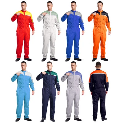 Mens Coveralls Work Uniform Wear Resistant Jumpsuit Long Sleeve Bodysuit Safe - Image 1 of 4