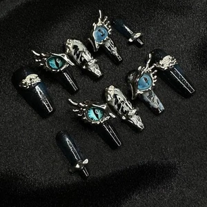 Luxury Press Salon Quality On Nails, Coffin Press On Nails, 30 pcs, FreeSize - Picture 1 of 4