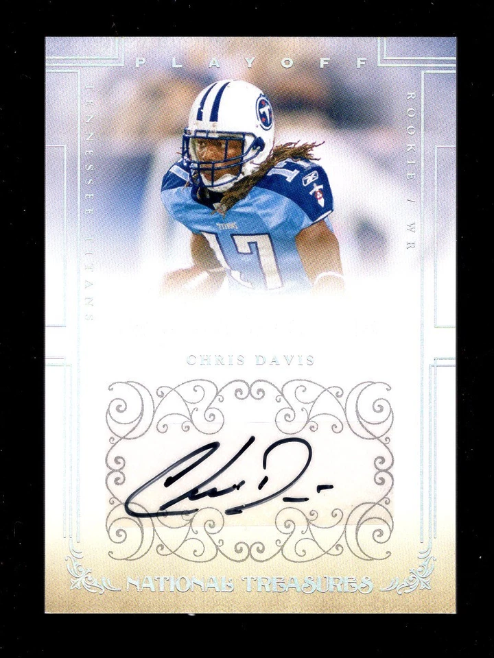 2007 NATIONAL TREASURES #156 CHRIS DAVIS RC AUTO 36/99 TITANS - Image 1 of 1
