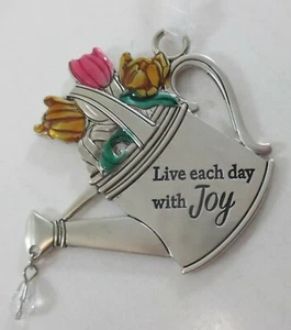 5KD Vivi ogni giorno con gioia AUGURI FLOREALI Messaggio Ornamento Ganz - Foto 1 di 4