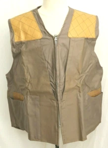 NUOVO Vintage Sportsmen 10-X Beige Full Zip Caccia Fagiano Gilet USA Uomo 50 - Foto 1 di 9