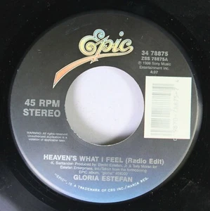 90'S 45 Gloria Estefan - Heaven'S What i Feel (Radio Edit) / Gloria'S Hitmix (i' - Picture 1 of 2