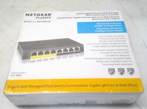 NEW NetGear ProSAFE GS108PE v3 8-Port Gigabit Managed PoE Switch - Picture 1 of 2