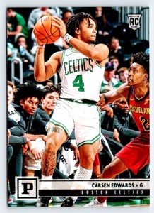 CARSEN EDWARDS RC 2019-20 PANINI CHRONICLES TEAL #105 PARALLEL BOSTON CELTICS