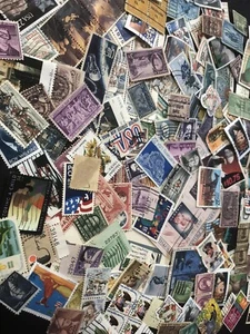 US Used Stamp Lot Off Paper Bulk Mixture 8 oz all varieties see pics read detail - Picture 1 of 5