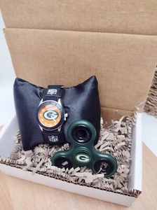 Green Bay Packers Kids Watch + Packers Fidget spinner - Boy's Packers Gifts - Picture 1 of 6