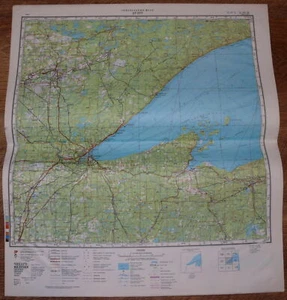 Authentic Soviet USSR Military SECRET Topographic Map Duluth, Minnesota, USA #93 - Picture 1 of 1
