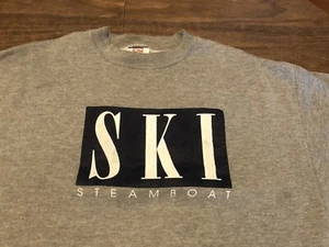 Vintage Ski Steamboat Colorado Large Gray Sweatshirt - Picture 1 of 11