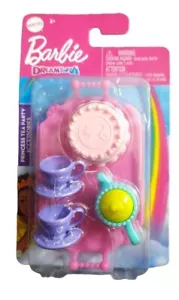 Barbie Dreamtopia Principessa Accessori Tea Party Tazze, Vassoio da Servizio e Teiera - Foto 1 di 2