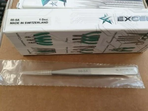 EXCELTA 00-SA Straight Medium Strong Point Stainless Steel Tweezer .Tracked post - Imagen 1 de 4