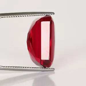 Red Ruby Gem Emerald Shape 24.Carat Loose Gemstone For Pendant making - Picture 1 of 4