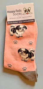 Unisex NEW Happy Tails Socks - One Size Fits Most - Soft Combed Cotton - Picture 1 of 2