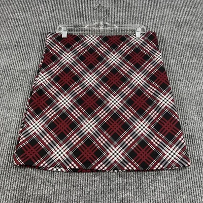 Athleta юбка женщин большой высокий красный черный клетку флиса с подкладкой тянуть на эластичной - Изображение 1 из 4