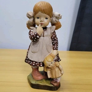 Vintage Anri Bedtime 6" Hand Carved Wood Figurine Sarah Kay Reproduction Figure - Picture 1 of 6