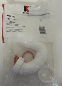 Bend with Captured Nut, 1 1/2", Keeney, waste line, 10501WK, 121, 25024, white - Picture 1 of 3