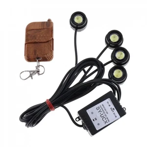 4 in1 White Eagle Eye LED Car SUV Strobe Flash Warning Light DRL Wireless Remote - Picture 1 of 12