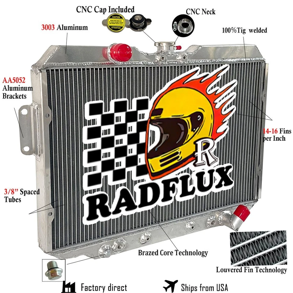All Aluminum Radiator Fit to Mitsubishi Starion Chrysler Dodge Plymouth Conquest - Image 1 of 4