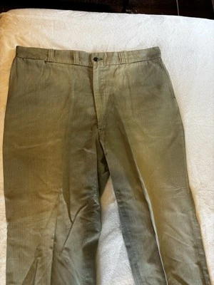 Pantalones chinos vintage de pana tejida apretada de tela de vela sanforizada para hombre reforzados Grn Foto 1 de 4