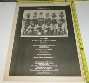 PINK FLOYD Album Vintage Premi Pubblicità 1974 Dark Side Moon Prog Rock Waters - Foto 1 di 1