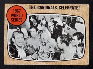 1968 Topps Baseballkarte #158 World Series The Cardinals Celebrate! Sehr guter Zustand *a - Bild 1 von 2