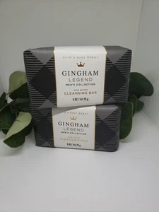 Bath & Body Works New 2-Pack GINGHAM LEGEND Shea Butter Cleansing Bar Soap 5oz - Picture 1 of 1