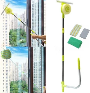 Fensterreiniger Hochglas | Reinigungsbürste Rakel U-Typ Teleskop | UK - Bild 1 von 8