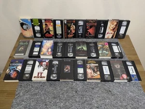 VHS Lot of 14 Horror Suspense Action Movies Tapes - Stephen King Shining, It - Picture 1 of 9