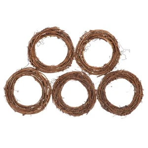 5 piezas guirnalda artesanal coronas de puerta de ratán mini para gabinetes delanteros pequeños - Imagen 1 de 12