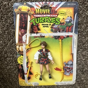 April Movie III Teenage Mutant Ninja Turtles TMNT 1992 Playmates W/card - Picture 1 of 8