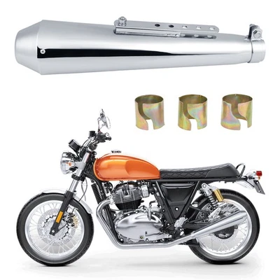 1x Silenciador de escape cromado estilo megáfono 17,5" para Harley Honda Chopper Bobber Foto 1 de 4