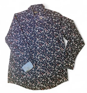 NWT - Daniel CREMIEUX Paisley Dress Shirt PREMIUM DENIM - XLT TALL  NEW - Picture 1 of 4