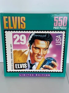 Vintage Elvis Presley 550 Pc Puzzle Limited Edition Postage Stamp NIB Unopened - Picture 1 of 5