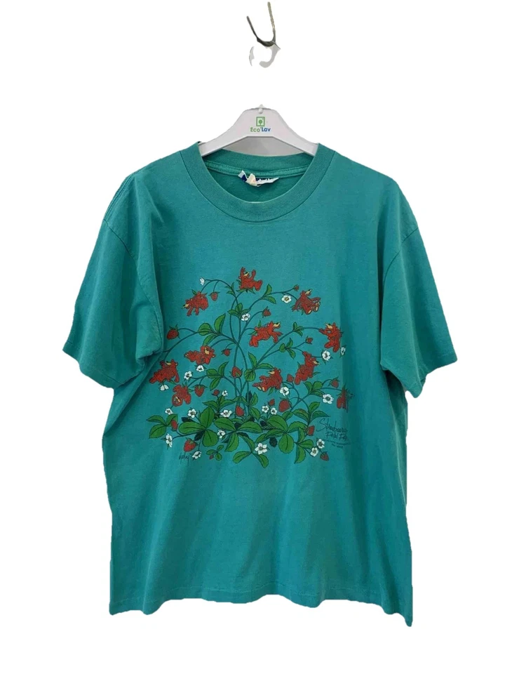 Camiseta De Colección 1988 Petal Pets Fresas Gráfico Bonavelle Hecha en Canadá M #21 Foto 1 de 4
