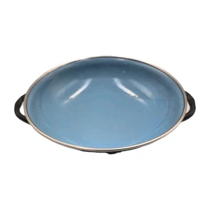 Sartén para saltear esmaltada azul Yugoslavia vintage asas 6,5" diámetro - Imagen 1 de 7