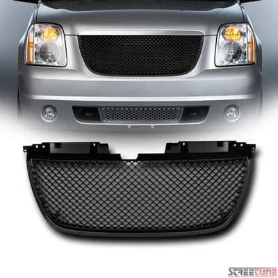 Rare Matte Black Sport Mesh Front Bumper Grille ABS For 07-14 GMC Yukon Denali - Image 1 of 3