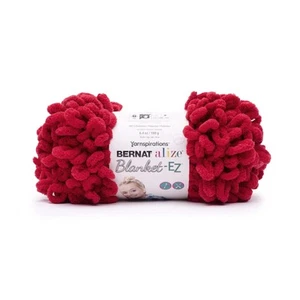 Bernat Alize Blanket EZ Yarnspirations Slate Crimson 2 Pack Skeins 18 yards Each - Picture 1 of 3
