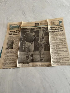 Don Zimmer chicago cubs coach 1985 spring training autographed newspaper photo - Picture 1 of 7