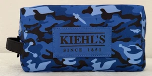 Kiehl’s Canvas Blue Camouflage Toiletries Bag / Pouch — Makeup Bag — Preowned - Picture 1 of 20