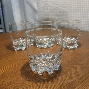 4er Set Klar Italienisch Barware Whisky Bourbon Gläser Hergestellt in Italien 3,5"x3" 8oz - Bild 1 von 5