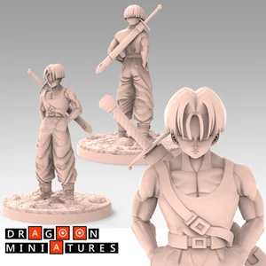 Trunks | Dragoon Miniatures | 40mm Scale Figure | Dragon Ball Z | unbemalt - Bild 1 von 1